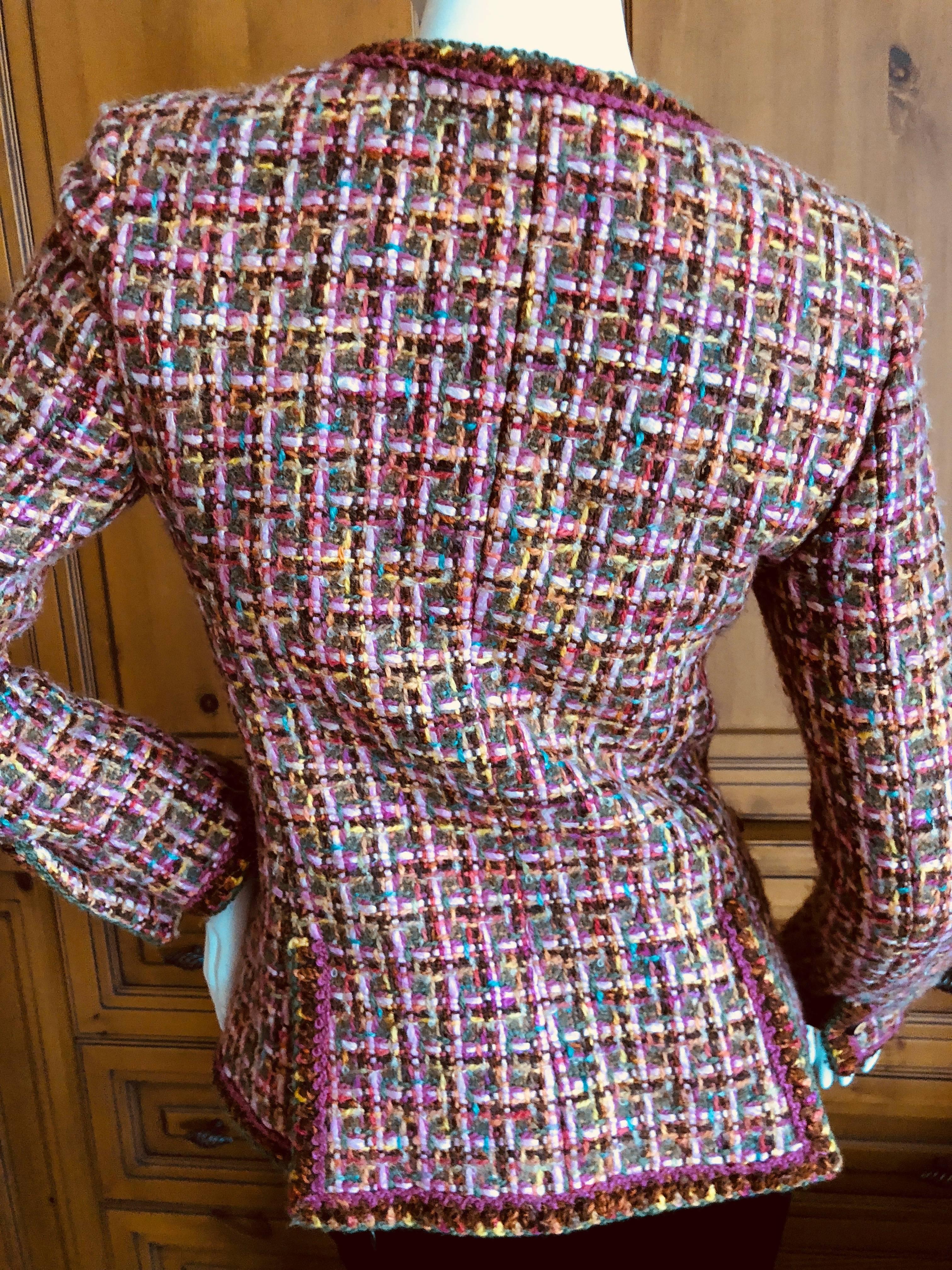 Chanel Colorful Fantasy Tweed Jacket, Autumn 2003  For Sale 6