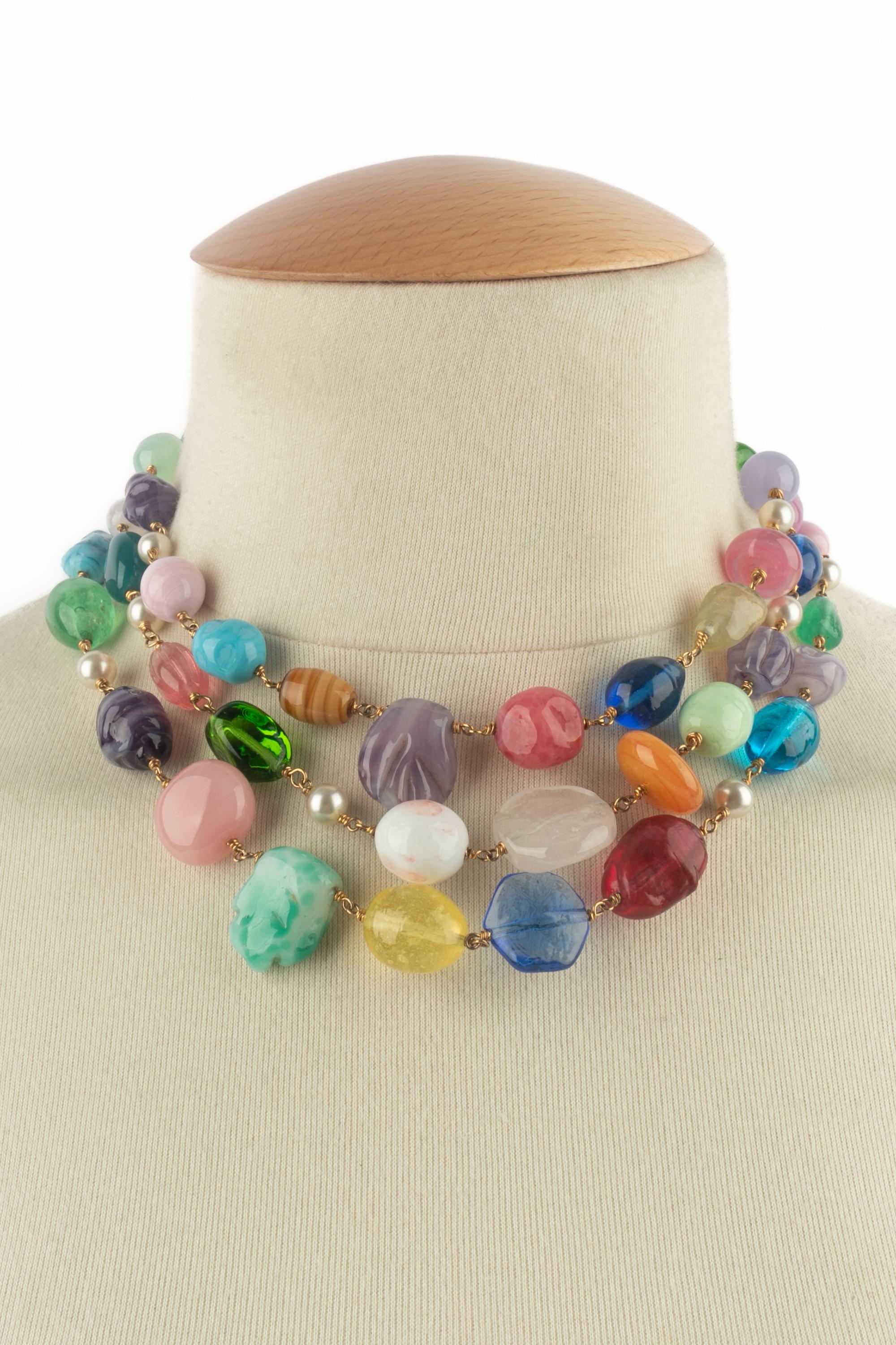 Collana colorata Chanel anni '80 in vendita 6