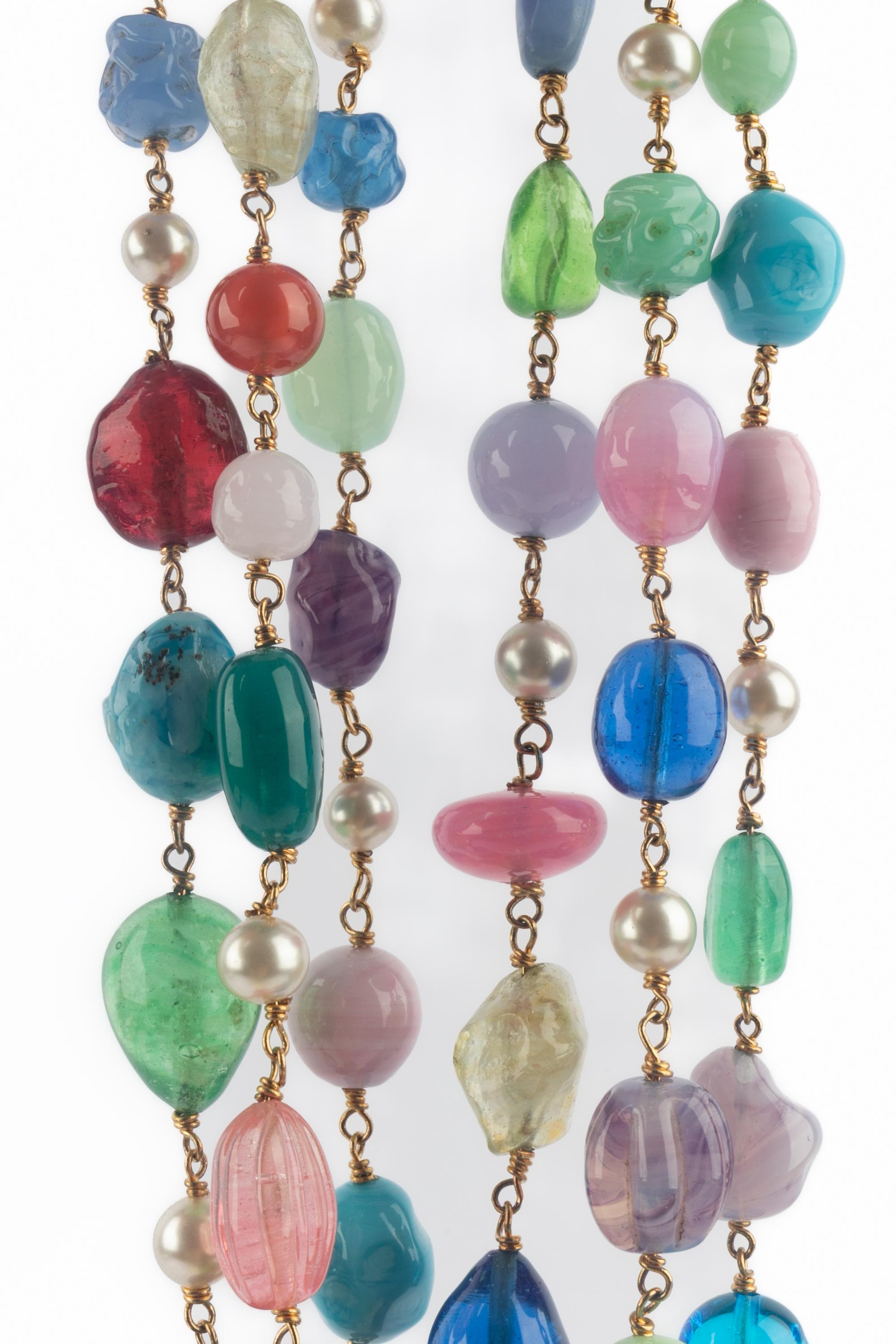 Collana colorata Chanel anni '80 in vendita 1