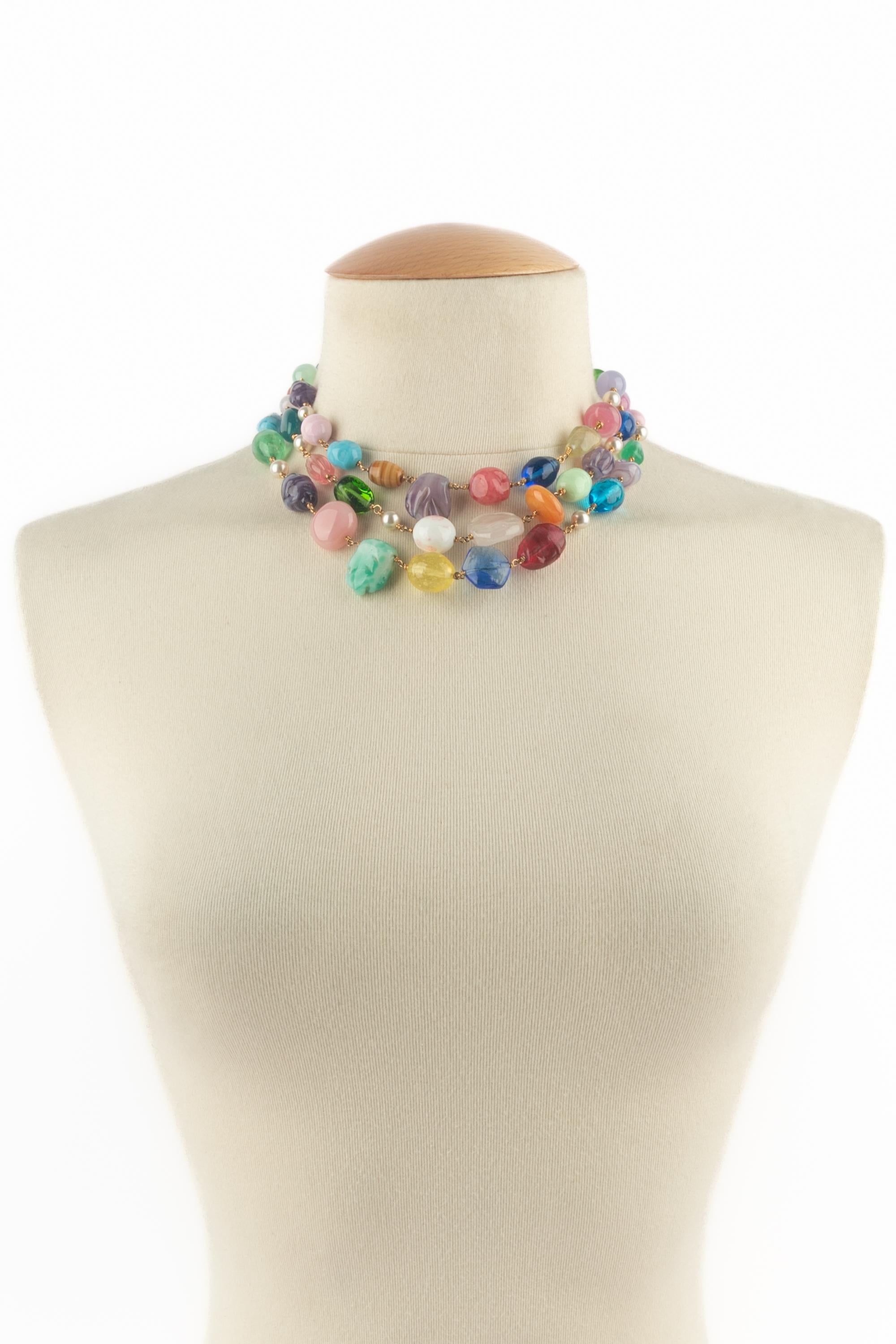 Collana colorata Chanel anni '80 in vendita 5