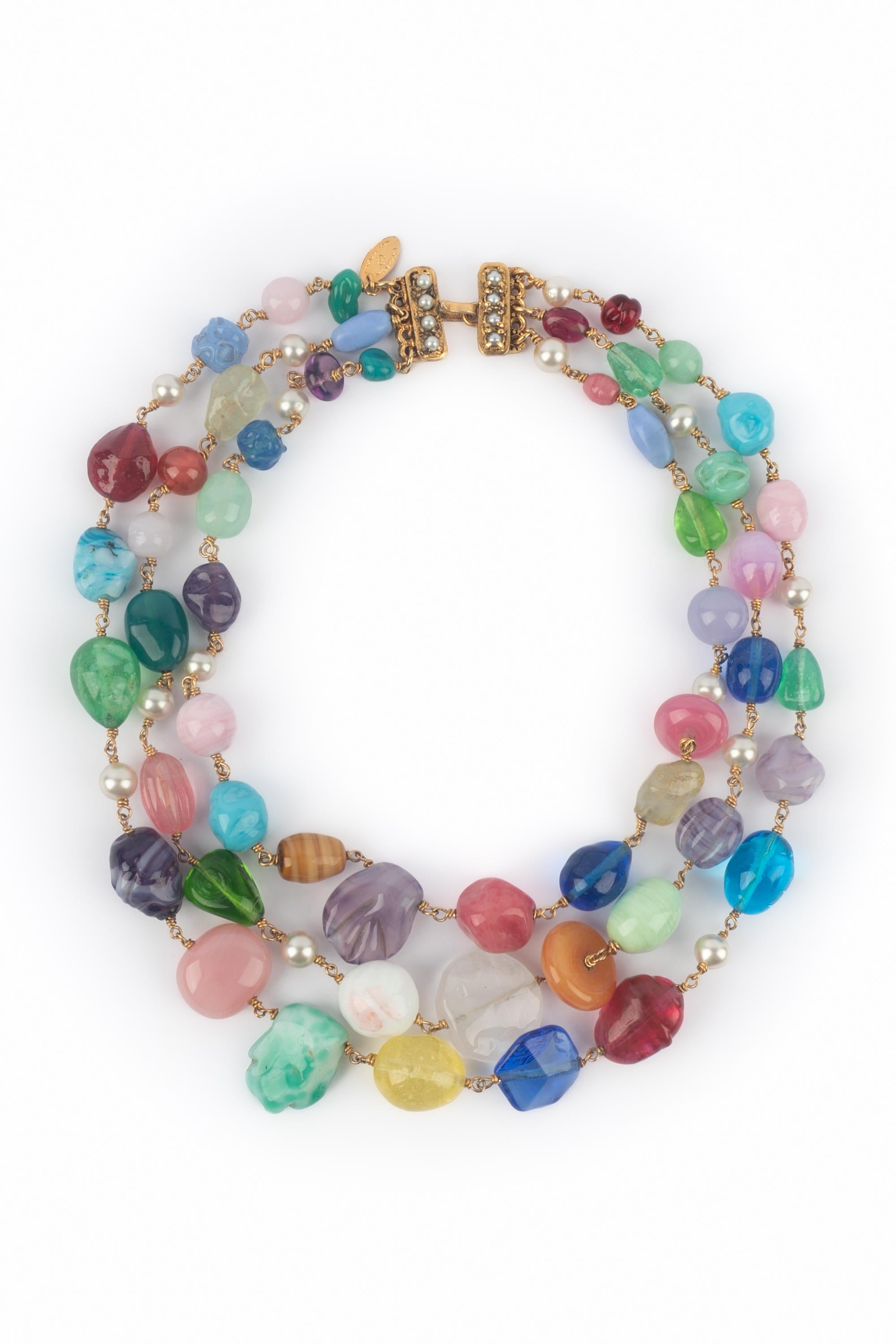 Collana colorata Chanel anni '80 in vendita