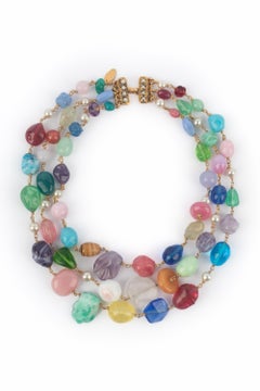 Chanel colorful necklace 1980s