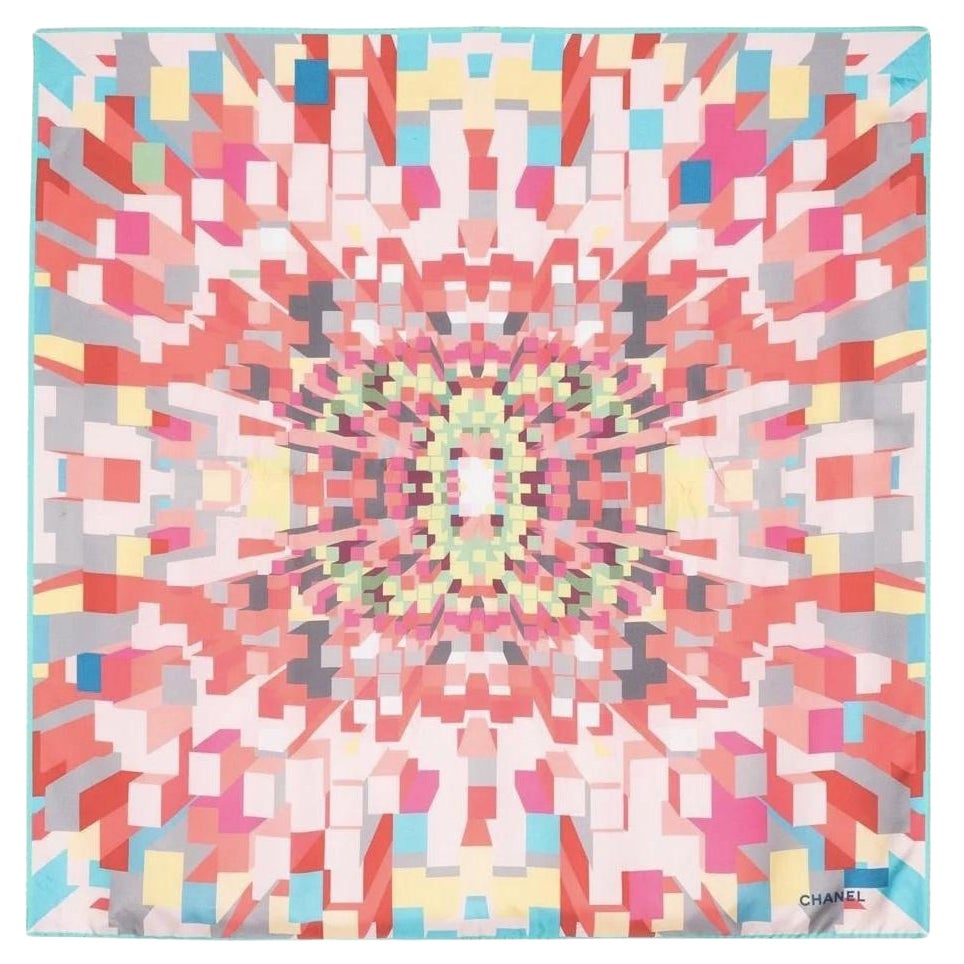 Écharpe en soie colorée Chanel