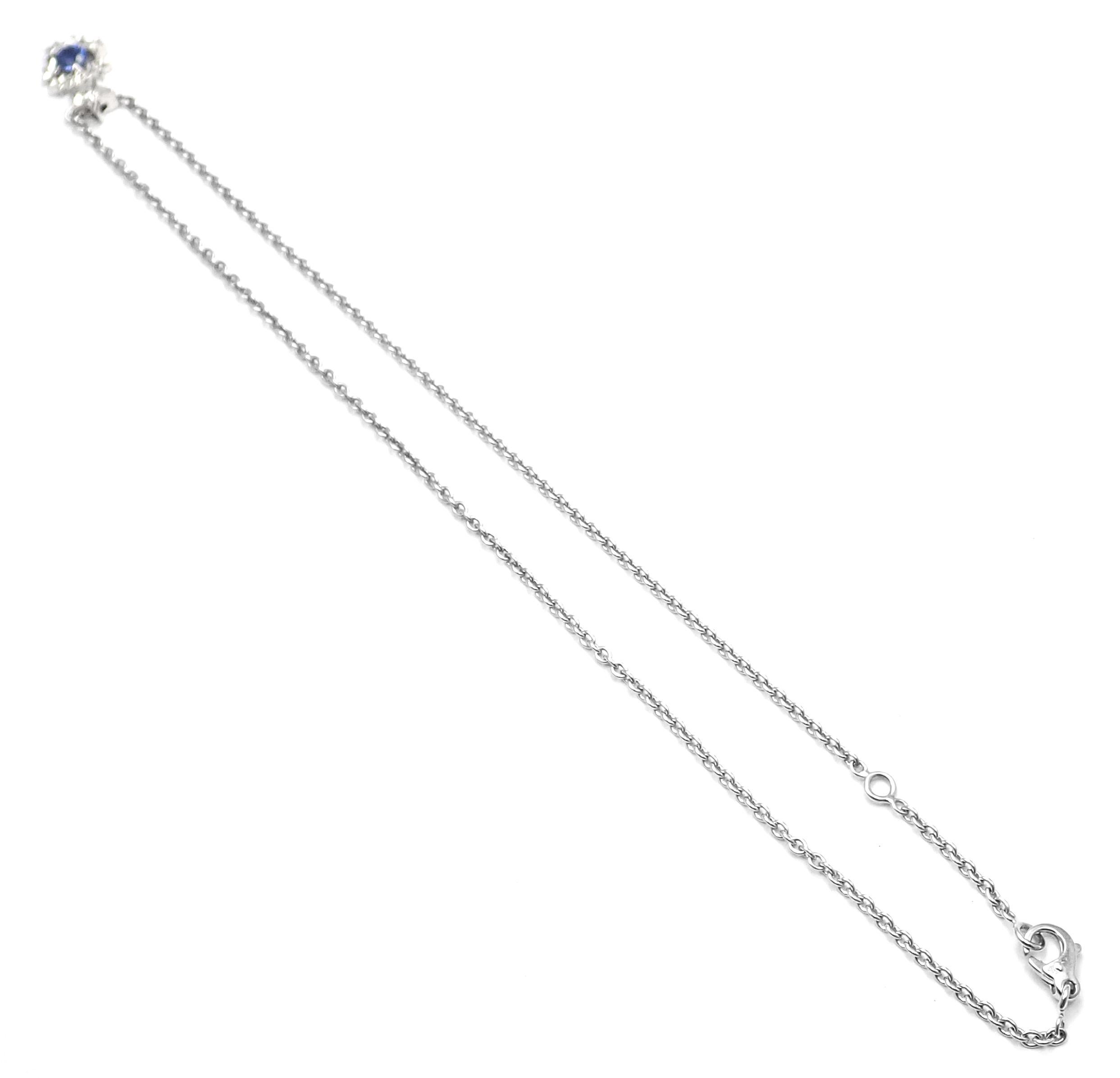 Chanel Comet Star Diamond Sapphire White Gold Pendant Necklace 2