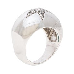 Chanel Comète Boule Diamond 18K White Gold Ring