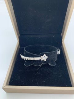 Chanel Comète Chevron 18K Weißgold Volldiamant-Armband