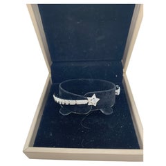 Chanel Comète Chevron 18K Weißgold Volldiamant-Armband