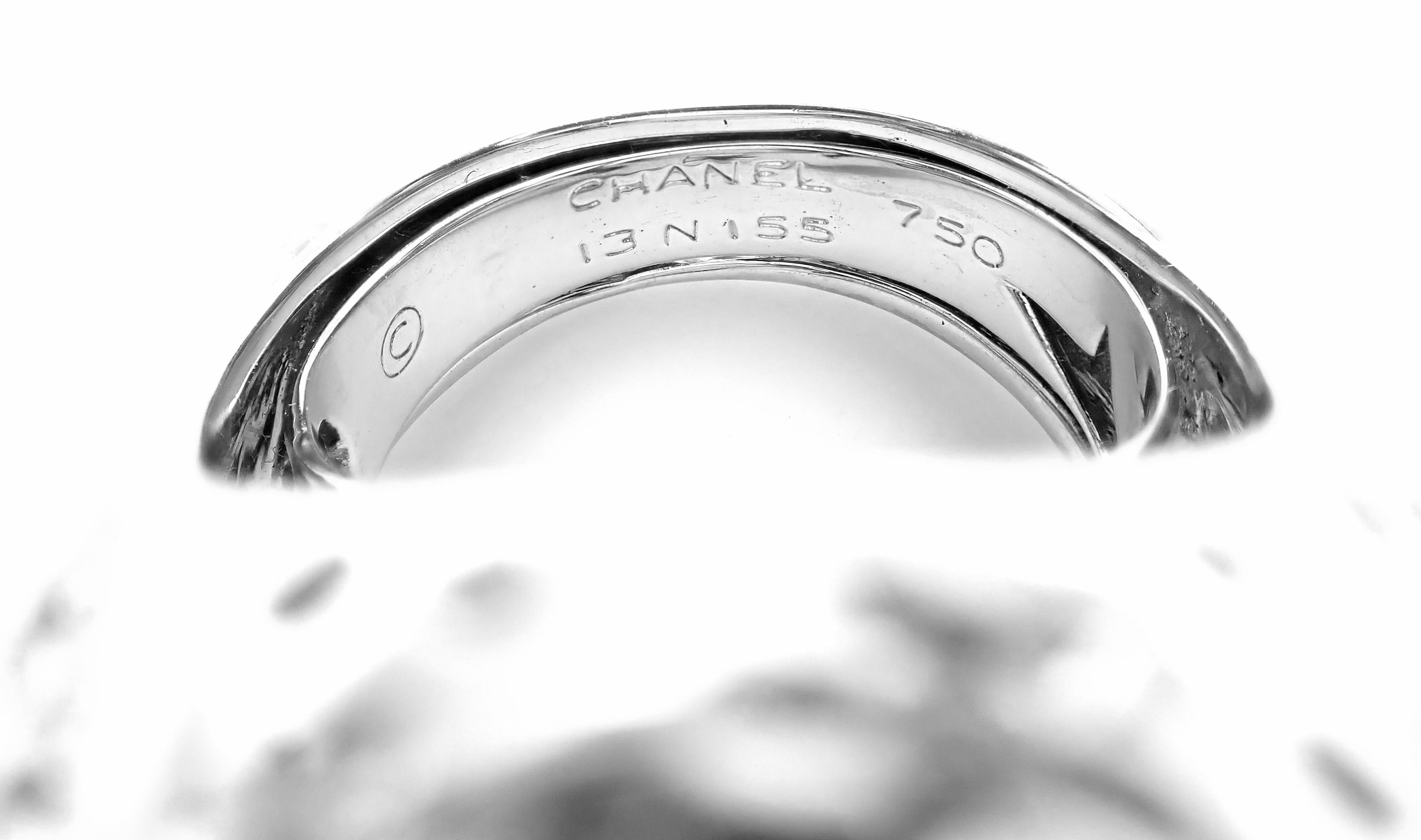 Chanel Comete Diamond Sapphire White Gold Large Ring 6