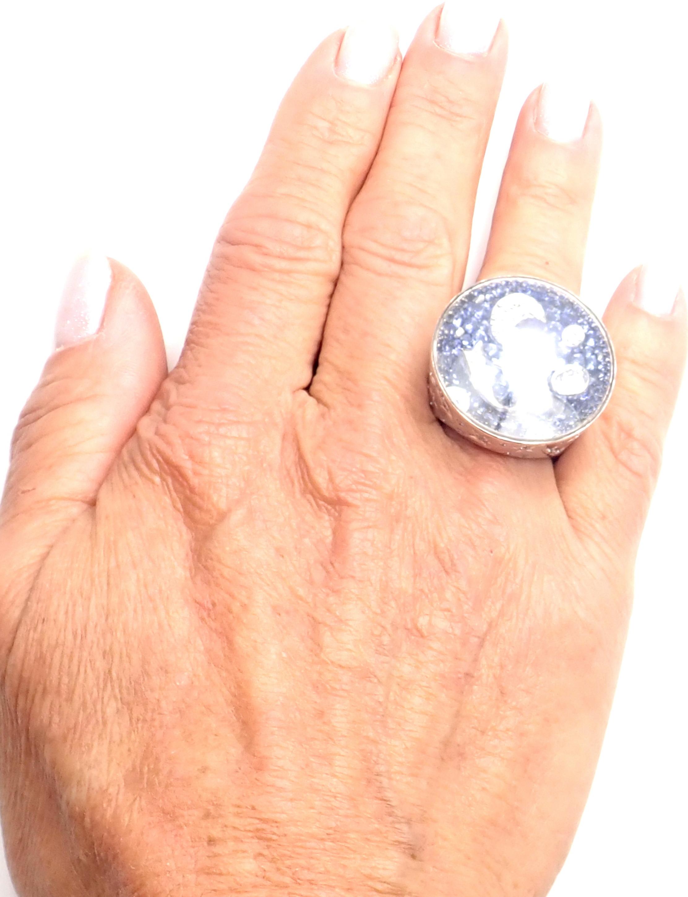 Chanel Comete Diamond Sapphire White Gold Large Ring 1