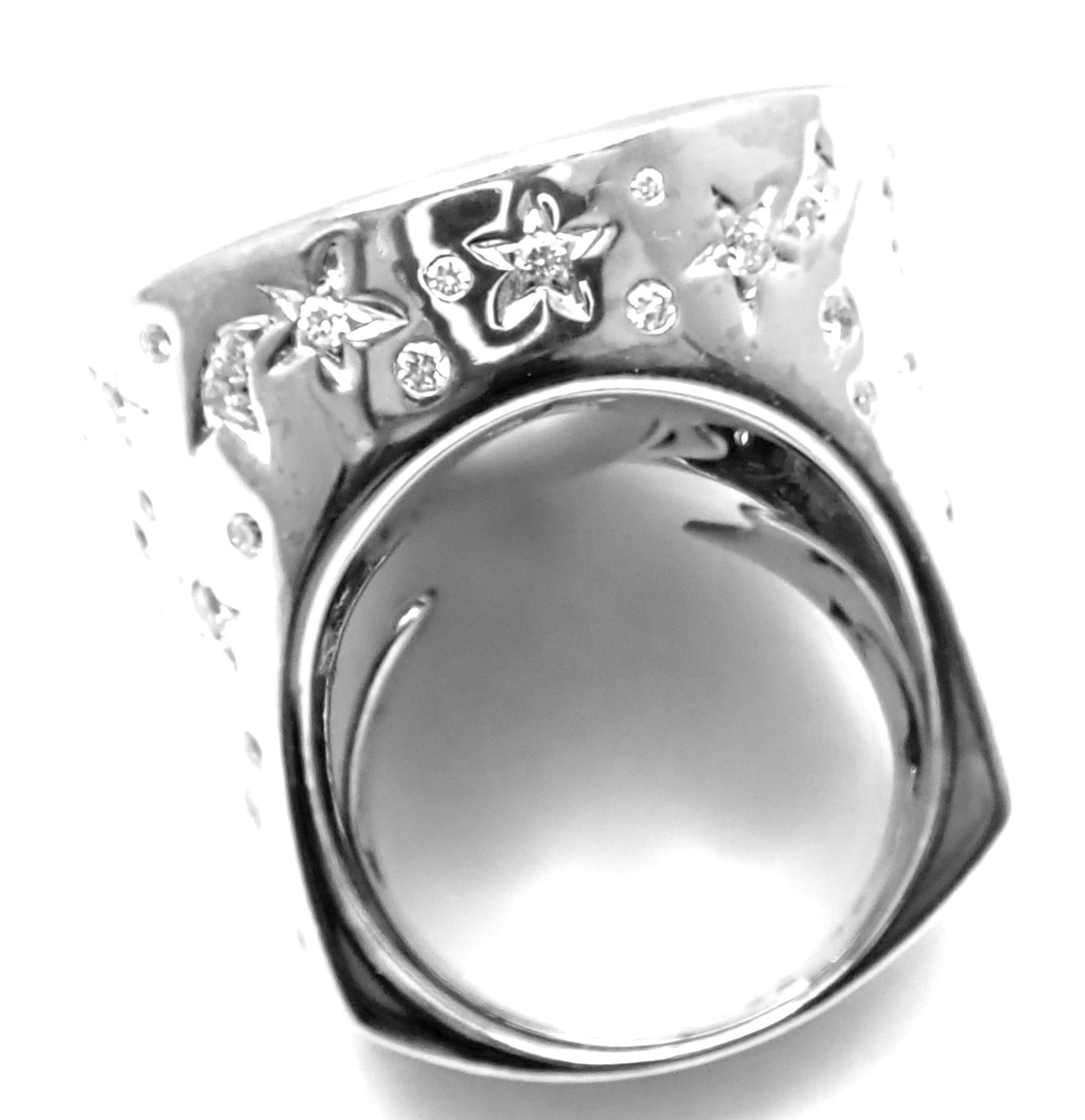 Chanel Comete Diamond Sapphire White Gold Large Ring 5