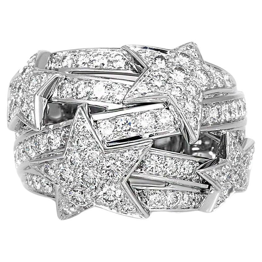 Chanel - Comet - Bague à dôme étoilé en diamants
