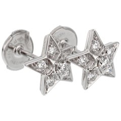 Chanel Comete Diamond White Gold Earrings