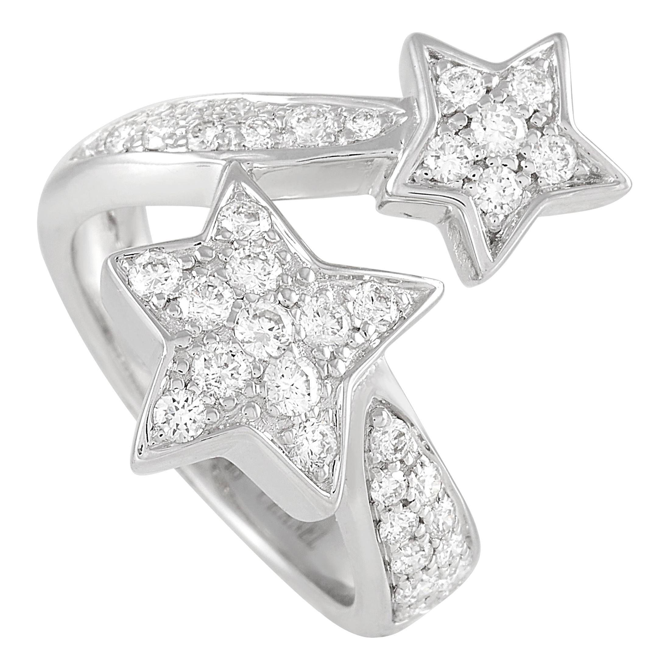 Chanel Comète Géode 18k White Gold Diamond Ring at 1stDibs