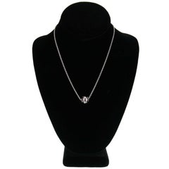 Chanel Comete Pearl Diamond 18k White Gold Vintage Necklace