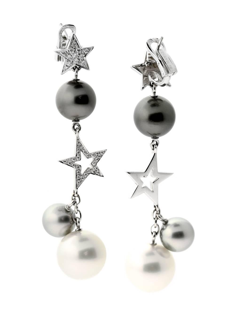 Chanel’s popular Comete Collection reaches starry new heights courtesy of these gorgeous pearls  and diamond earrings ranging from 9.5mm to 14mm in 18k white gold.

Inventory ID: 0000049