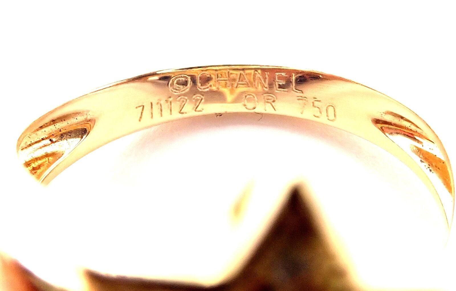 Women's or Men's Chanel Comete Star Diamond Cocktail Yellow Gold Ring