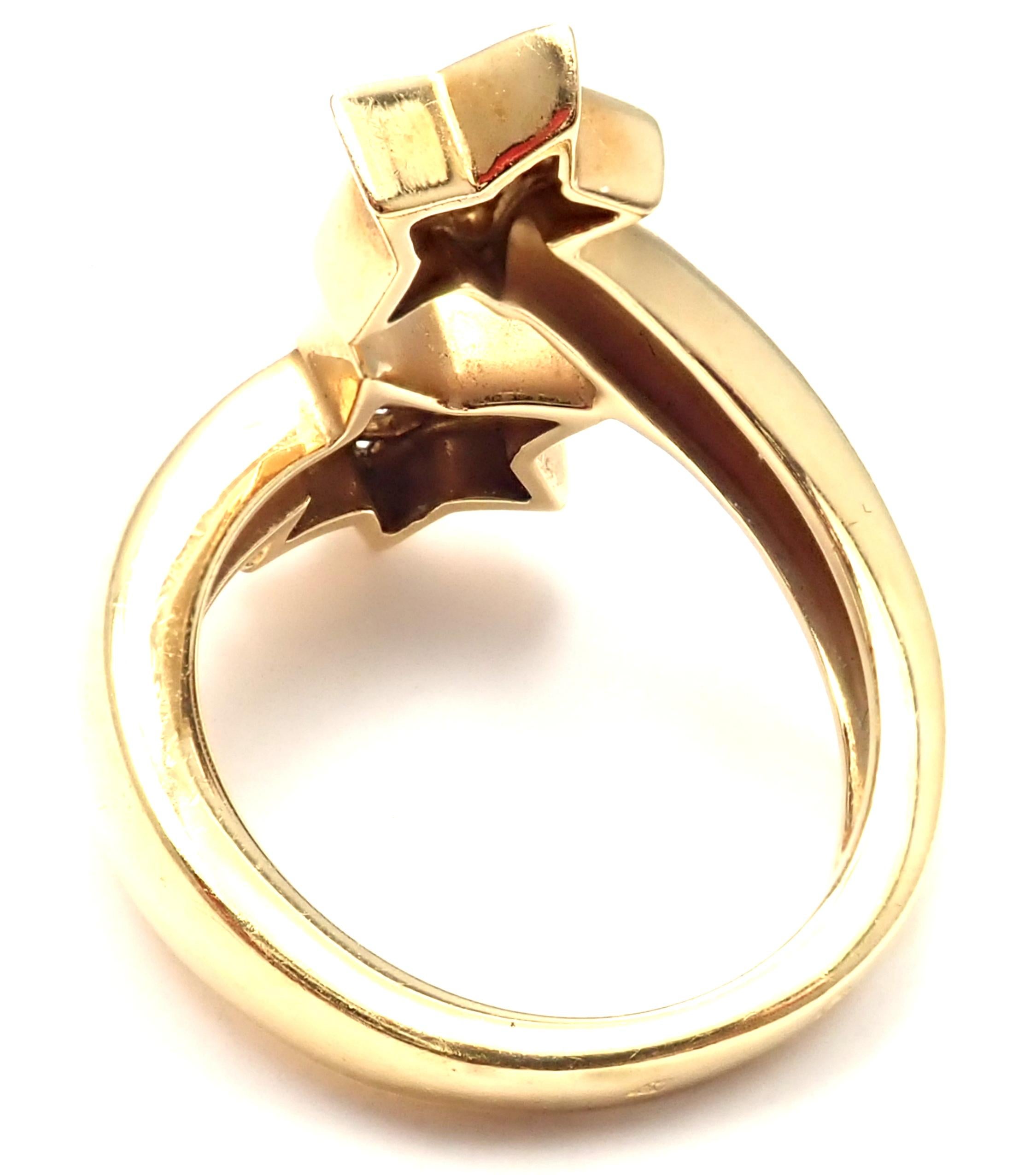 Brilliant Cut Chanel Comete Star Diamond Gold Cocktail Ring