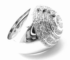 Chanel Comete Star Diamond Large Spinning Dome White Gold Cocktail Ring