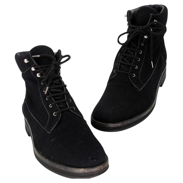 CHANEL Leather Upper Black Boots for Women for sale