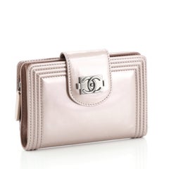 Chanel Compact Boy Wallet Glazed Iridescent Calfskin