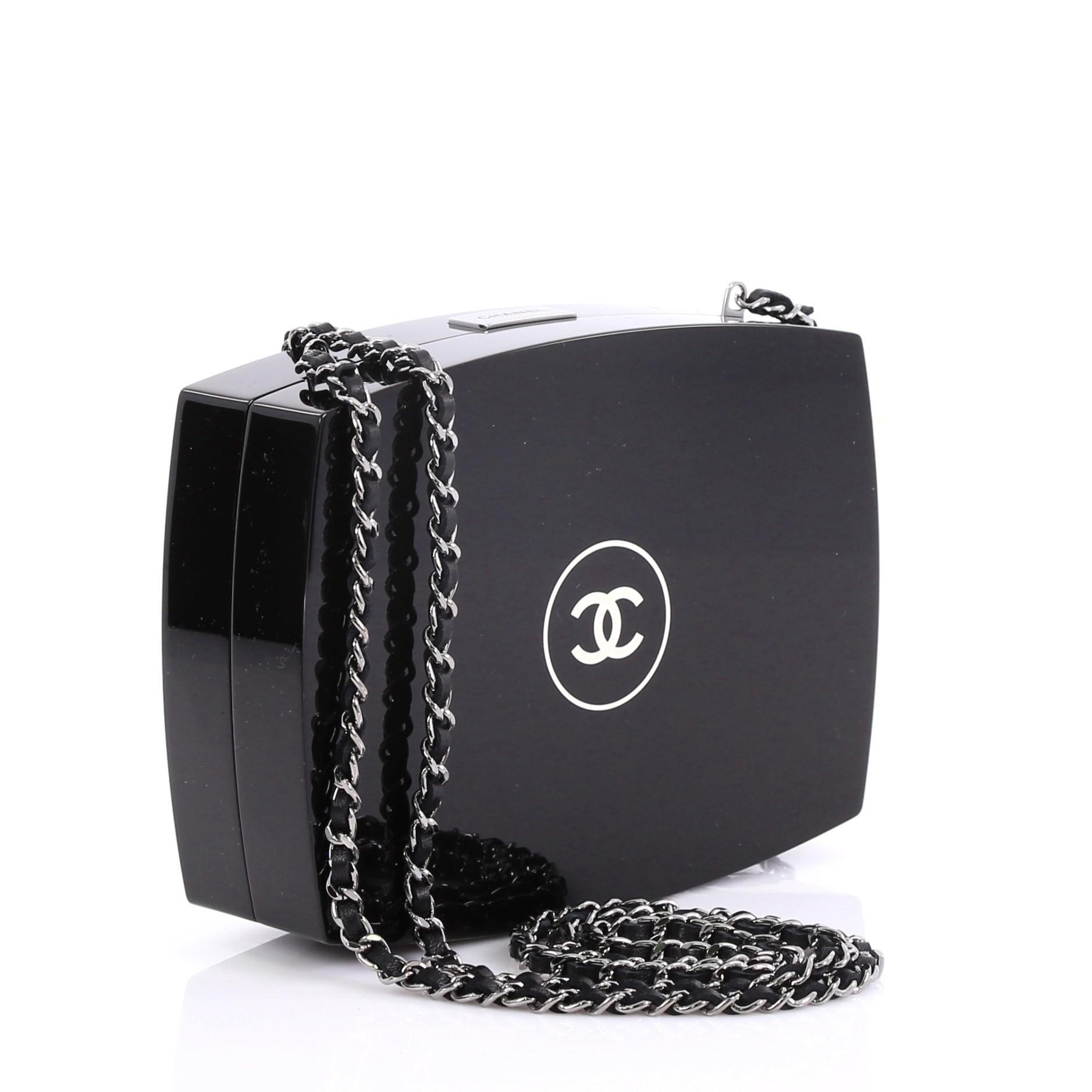 Chanel Kompakt Puder Minaudiere Plexiglas (Schwarz)