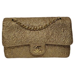 1991-1994 Chanel Contemporary 2.55 Byzantine Gold Tone Limited Edition Handbag