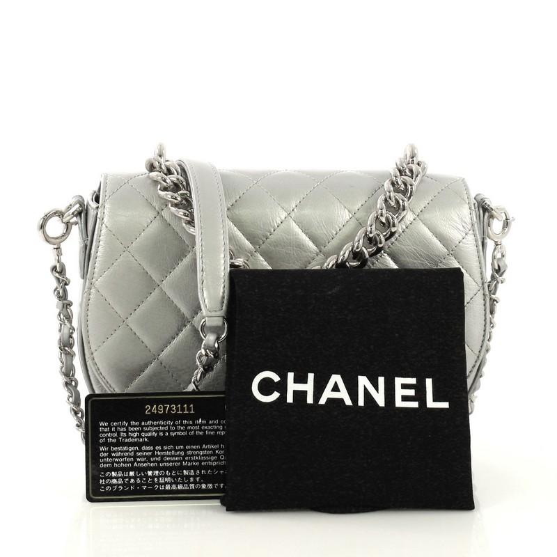 Chanel Convertible CC Round Flap Messenger Quilted Calfskin Small at