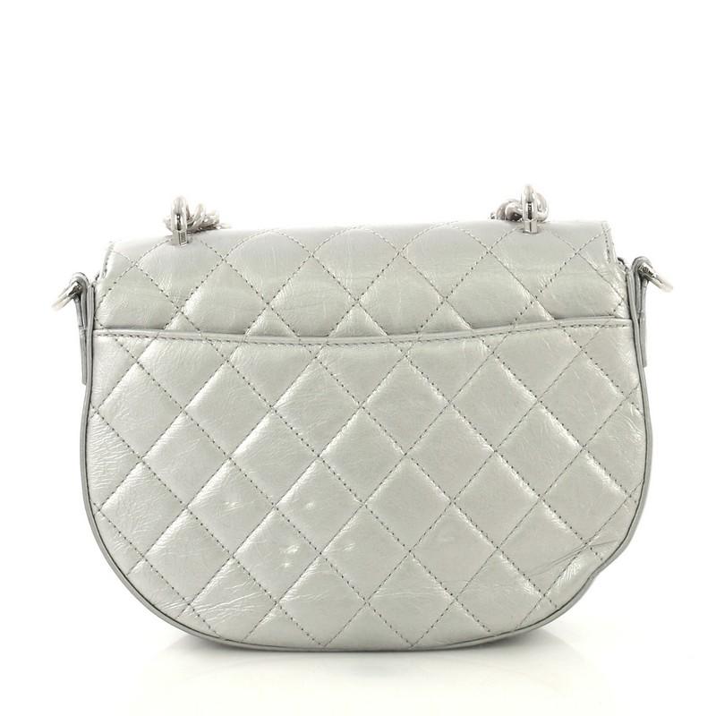 Chanel Convertible CC Round Flap Messenger Quilted Calfskin Small at