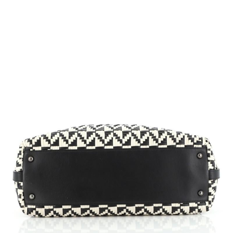 Chanel Convertible Chain Bowler Bag Woven Calfskin Large In Good Condition In NY, NY
