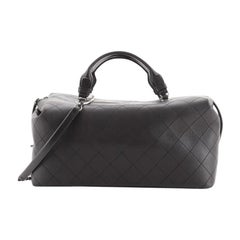 Chanel Convertible Chain Bowling Bag Quilted Calfskin Large