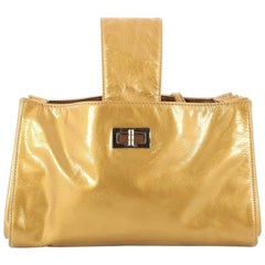 Chanel Convertible Mademoiselle Lock Clutch Patent Medium