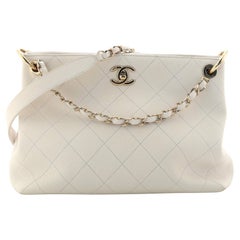 Chanel Convertible Soft Chain Shoulder Bag Stitched Caviar Medium