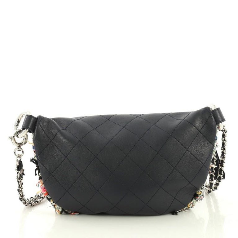 Chanel Convertible Waist Bag Tweed with Quilted Leather at 1stDibs