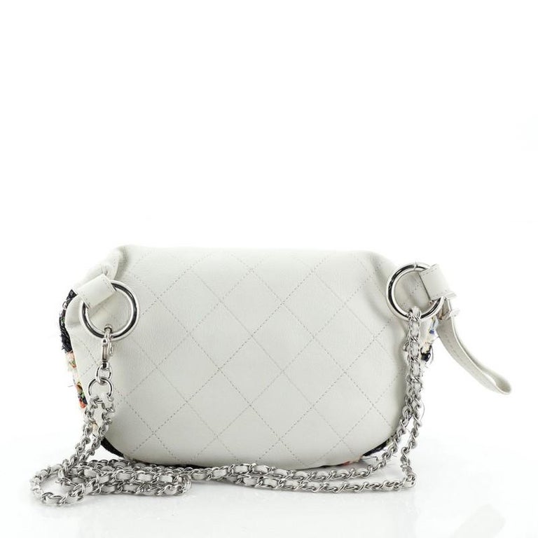 Chanel Convertible Waist Bag Tweed with Quilted Leather at 1stDibs