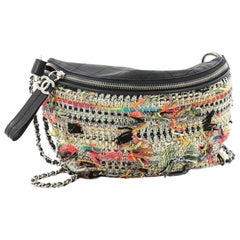 Chanel Convertible Waist Bag Tweed with Quilted Leather