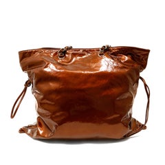 Chanel Copper Patent Leather Bon Bon Tote