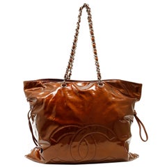 Chanel Copper Patent Leather Bon Bon Tote