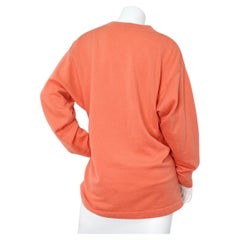 Chanel Coral Cashmere Cardigan With Gold-Tone CC Buttons circa 1980s