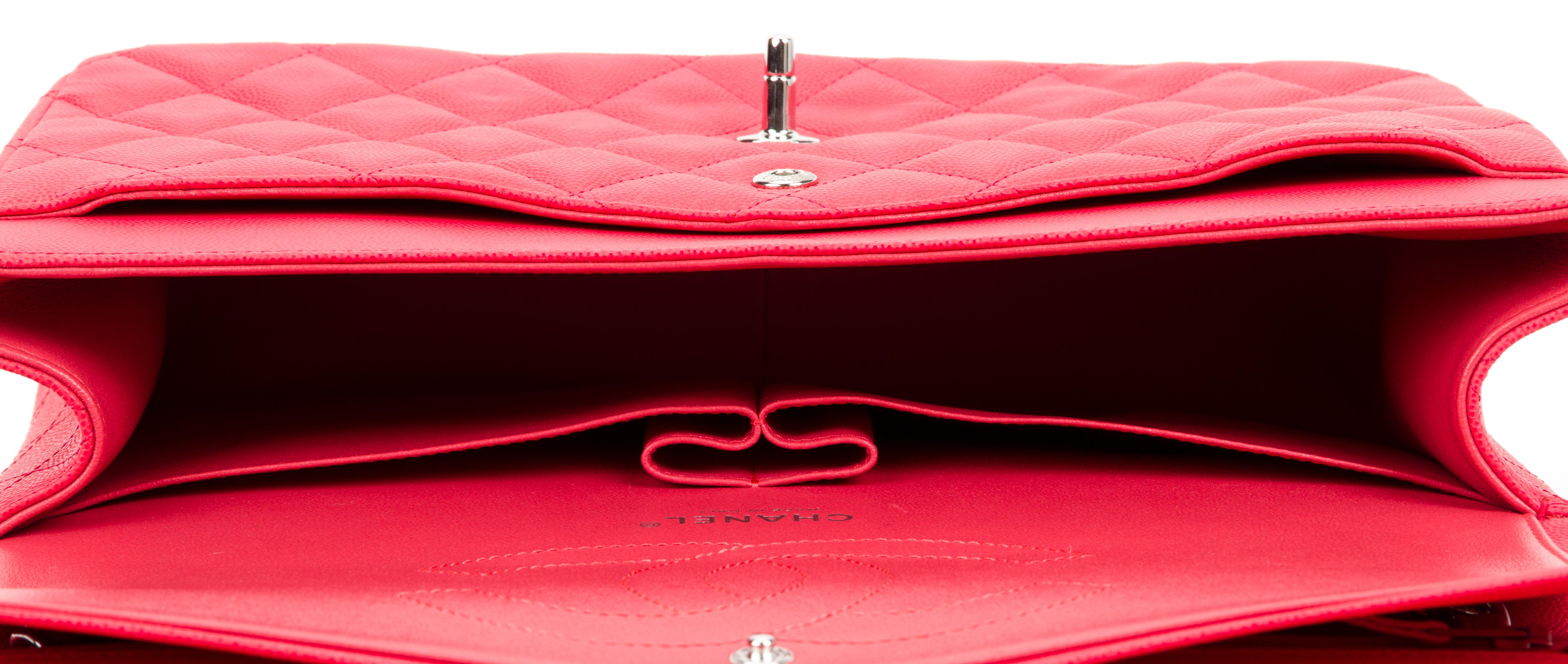 Chanel Coral Caviar Jumbo Double Flap 3