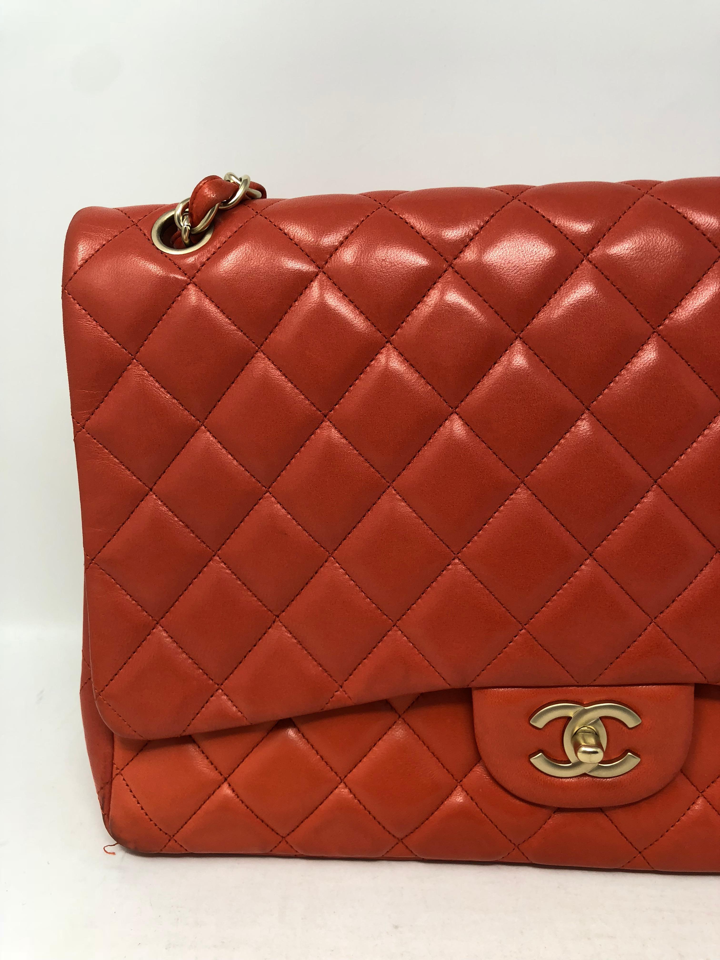 Red Chanel Coral Maxi Bag