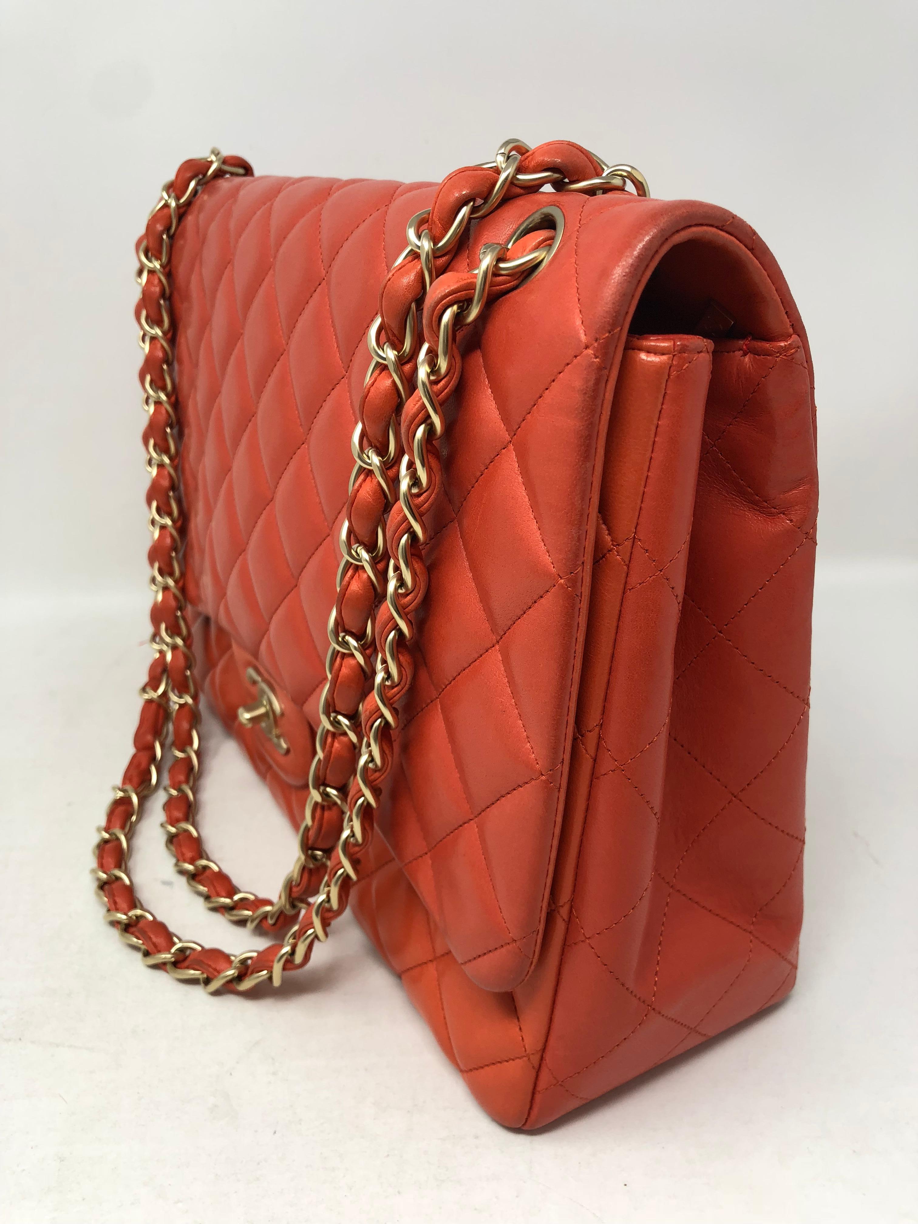Chanel Coral Maxi Bag In Fair Condition In Athens, GA
