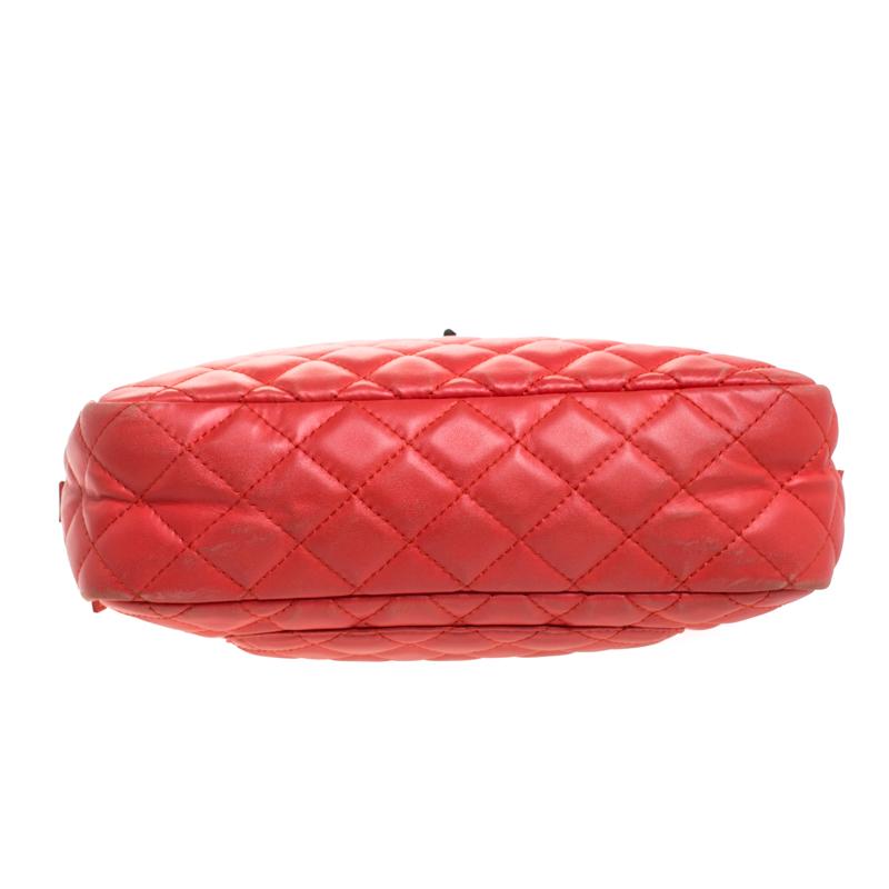 Chanel Coral Orange Quilted Leather Reissue Camera Bag 7