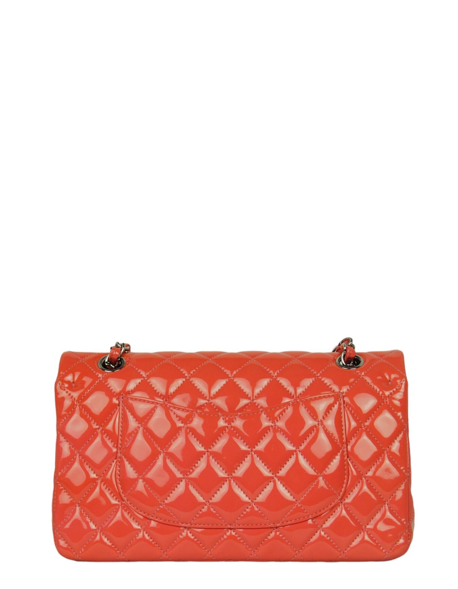 Chanel Coral Patent Leather Quilted 10