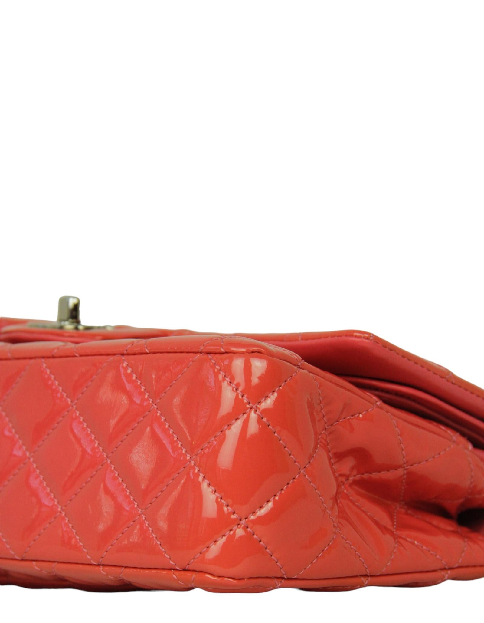 Chanel Coral Patent Leather Quilted 10