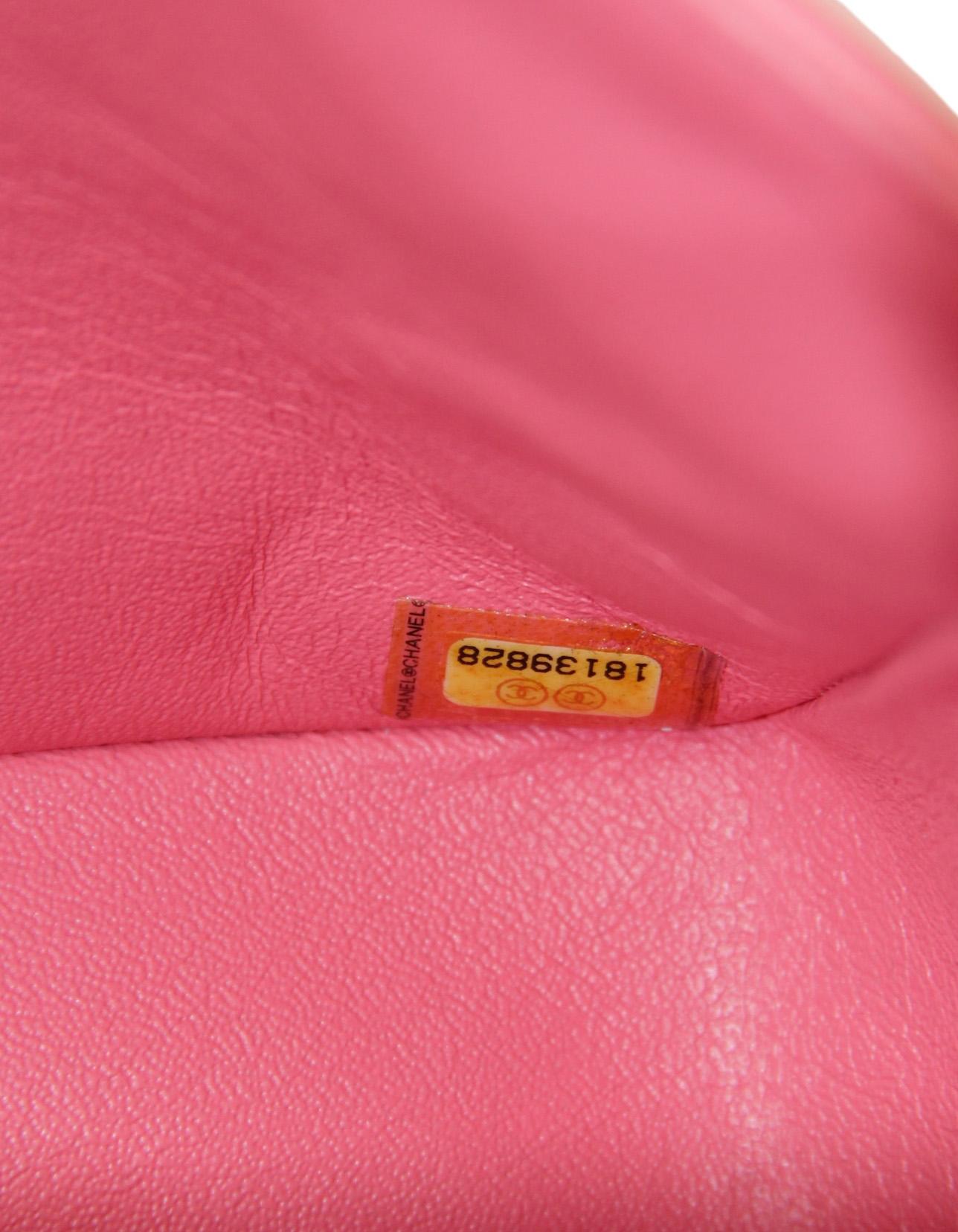 Chanel Coral Patent Leather Quilted 10