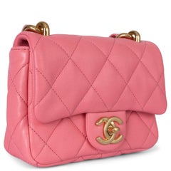 CHANEL coral pink leather 22S FUNKY TOWN SMALL Shoulder Bag