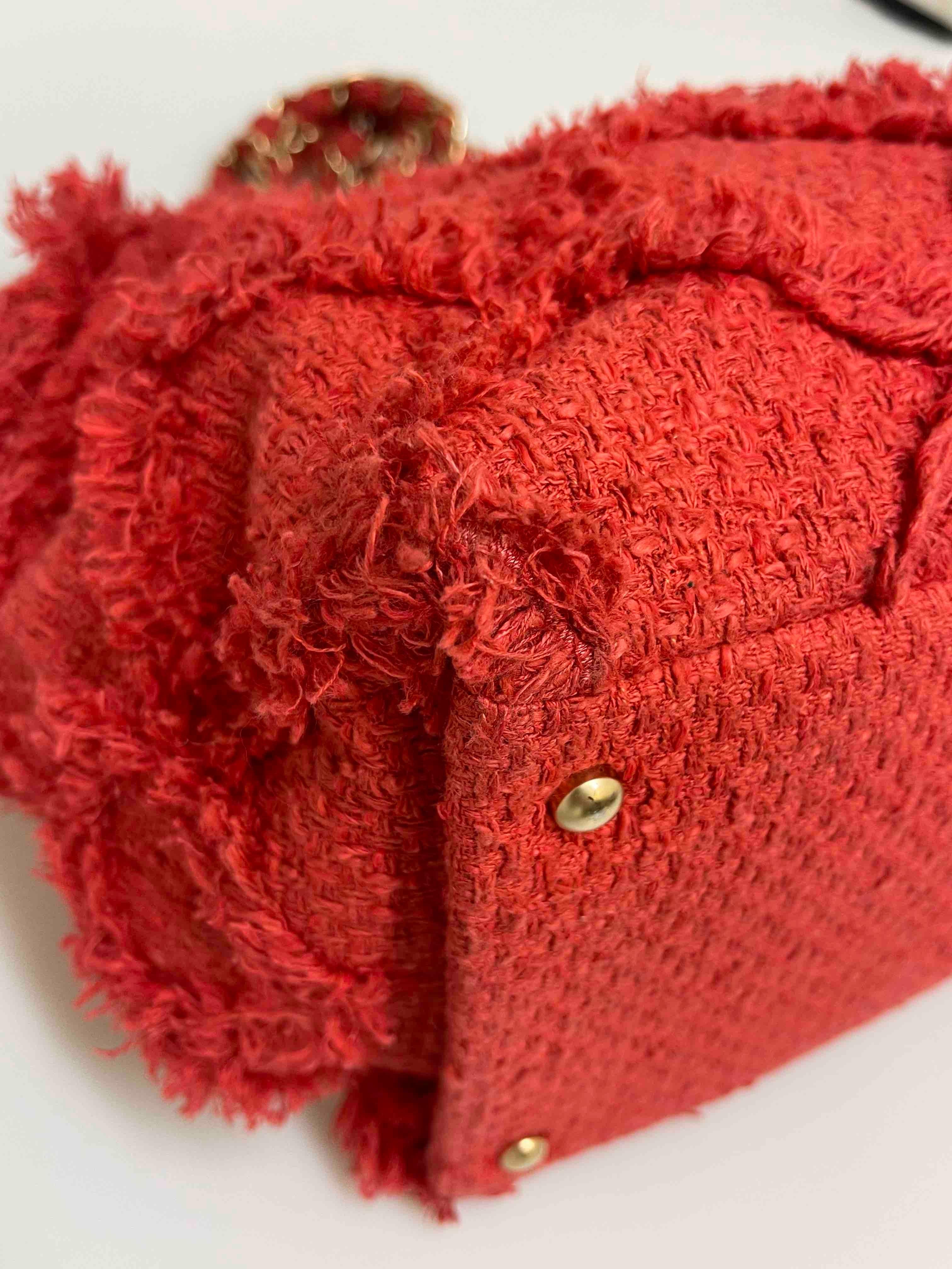 Bolso tote Chanel Coral Tweed en venta 2
