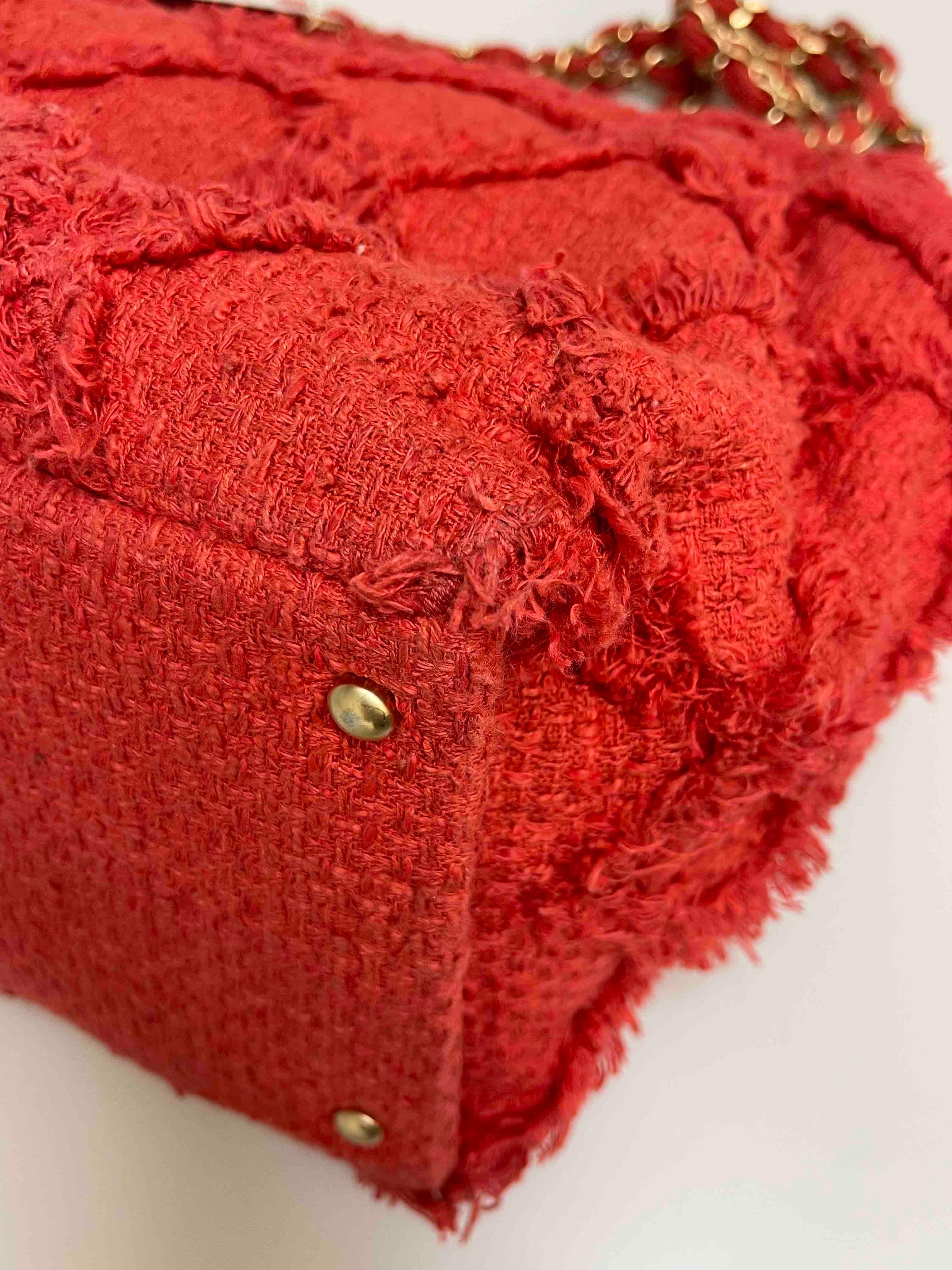 Bolso tote Chanel Coral Tweed en venta 3
