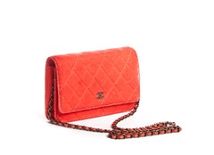 Chanel Coral Velvet Crossbody Bag