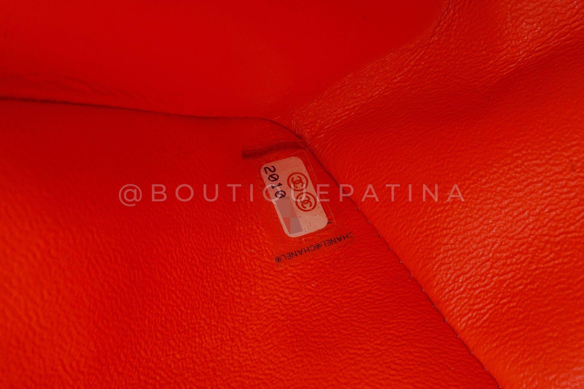 Chanel Coral Velvet Medium Classic Double Flap Bag So Black Metal HW 68242 7